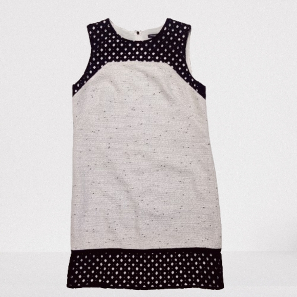 Ann Taylor Dresses & Skirts - Ann Taylor Cream Tweed Dress Knee Length Sleeveless Size 4